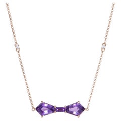 Sunita Nahata Ametista 1.64ct. Ciondolo in 14KRG con diamante.