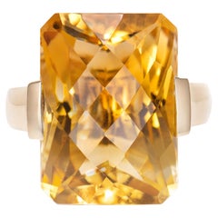 Sunita Nahata Citrine 13.71ct. Fancy Ring in 14KRG with Diamond.