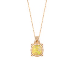 Sunita Nahata Ethiopian Opal 2.30ct. Pendant in 14KRG with White Diamond.