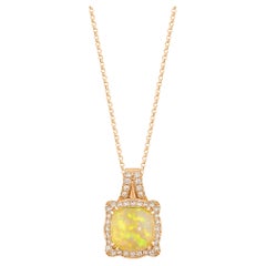 Sunita Nahata Ópalo etíope 2.30ct. Colgante en 14KRG con Diamante Blanco.