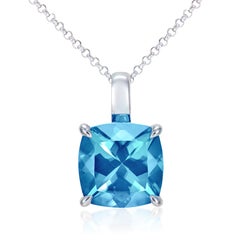 Sunita Nahata London Blue Topaz 2.82ct. Pendant in 18Karat White Gold.