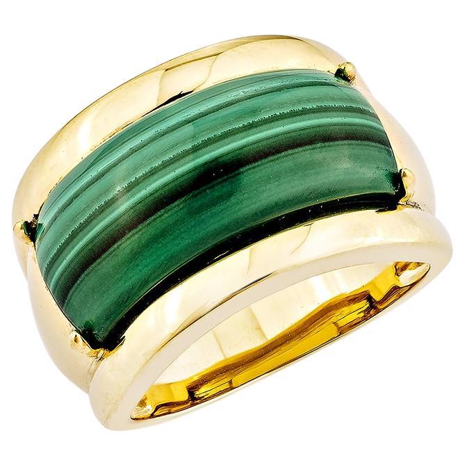 Sunita Nahata Malachite 10.74ct. Fancy Ring in 18KYG.