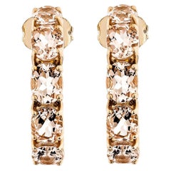 Sunita Nahata Morganit 5.16ct. Creolen aus 14 Karat Roségold.