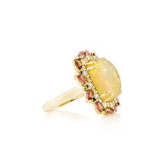 Sunita Nahata: opale, tsavorite, tormalina 5,50 ct. Anello in 18KYG con diamante.