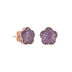 Sunita Nahata Rhodolith 1.00ct. Tropfenohrring aus 14 Karat Roségold.