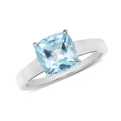 Sunita Nahata Swiss Blue Topaz 2.70ct. Fancy Ring in 18Karat White Gold.