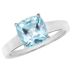 Sunita Nahata Swiss Blue Topaz 2.70ct. Fancy Ring in 18Karat White Gold.