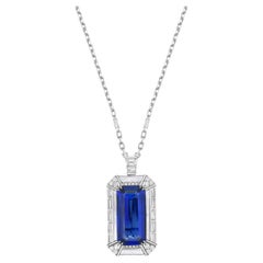 Sunita Nahata Tanzanite 17.14ct. Pendant in 18KWG with Mother Of Pearl 
Diamond