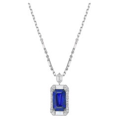 Sunita Nahata Tanzanite 9.65ct. Pendant in 18KWG with Mother Of Pearl 
Diamond