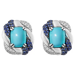 Sunita Nahata Turquoise 4.79ct. Stud Earrings in 14KWG with Mix Stone
Diamond. Sunita Nahata Turquoise 4.79ct. Stud Earrings in 14KWG with Mix Stone
Diamond.