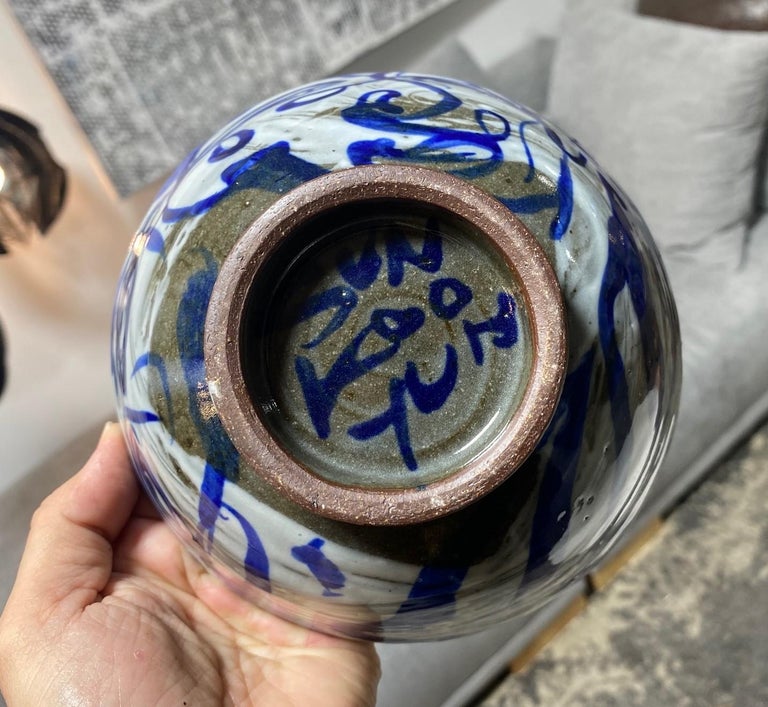 Bol Poterie John Virando – Briglin, Richmond Hill, Signé 1969, Céramique Colorée, Rare