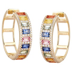 Sunlit Rainbow 14K (or 18k upon request) Yellow Gold Earrings