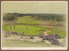 Sunningdale, Signed by Cecil Aldin, First Edition Photolithograph, 1922