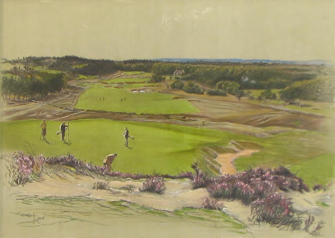 English Sunningdale, Signed by Cecil Aldin, First Edition Photolithograph, 1922