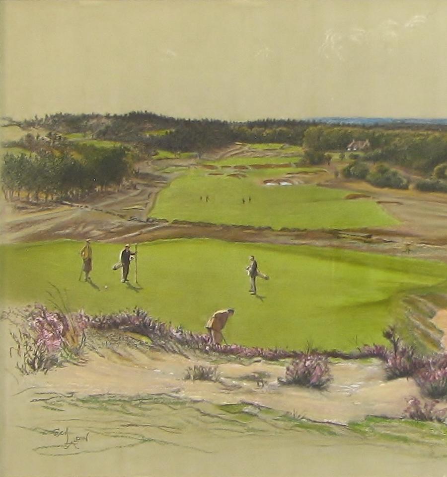 Sunningdale, Signed by Cecil Aldin, First Edition Photolithograph, 1922 In Good Condition In Colorado Springs, CO