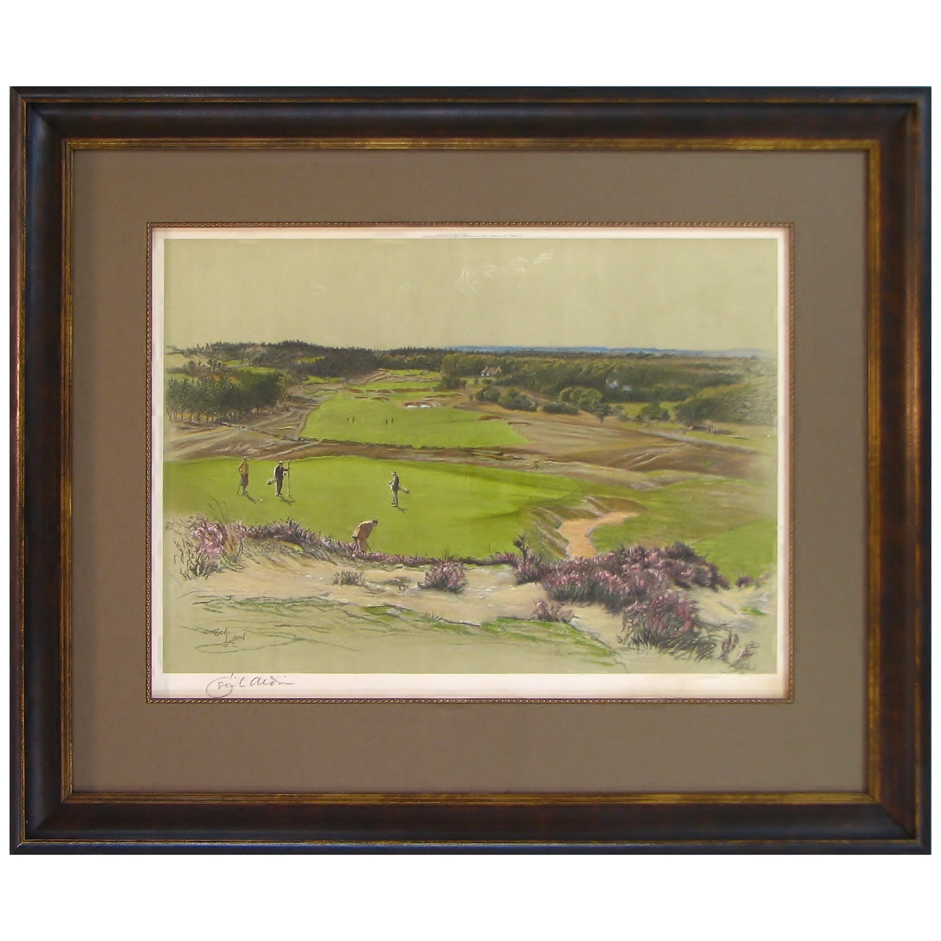 Sunningdale, Signed by Cecil Aldin, First Edition Photolithograph, 1922