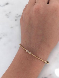 Sunniva 14K Gelbgold Diamant-Armband - Minimalistisch Zierlicher Feiner Schmuck