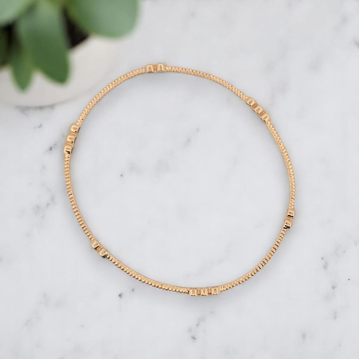 Sunniva 14K Yellow Gold Diamond Bracelet – Minimalist Dainty Fine Jewelry (Kunsthandwerker*in) im Angebot