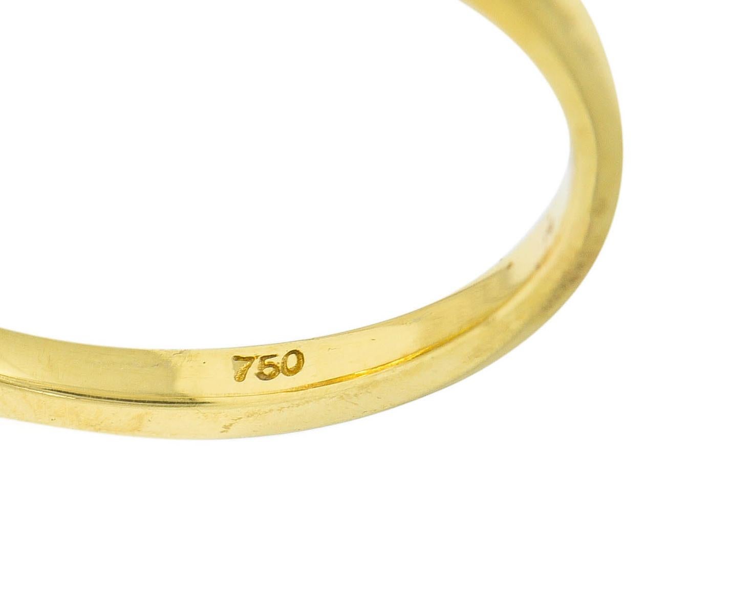 Sunny Citrine Diamond 18 Karat Gold Gemstone Cocktail Ring 1