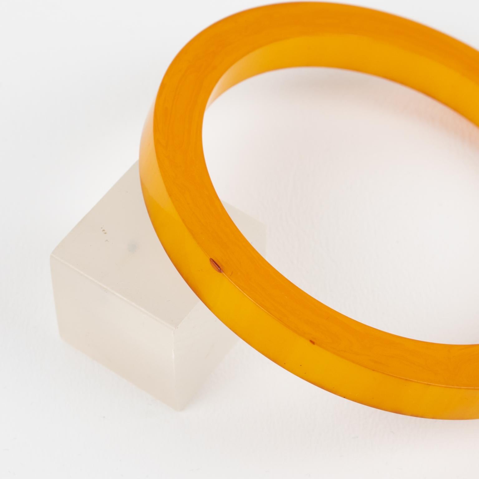 Sunny Colors Bakelite Spacer Bracelet, Lot of 5 Bangles For Sale 6