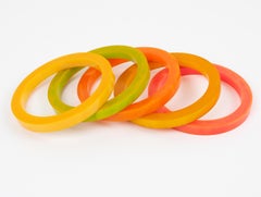 Bracciale distanziatore in bachelite Sunny Colors, lotto di 5 bracciali