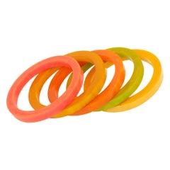 Bracciale distanziatore in bachelite Sunny Colors, lotto di 5 bracciali