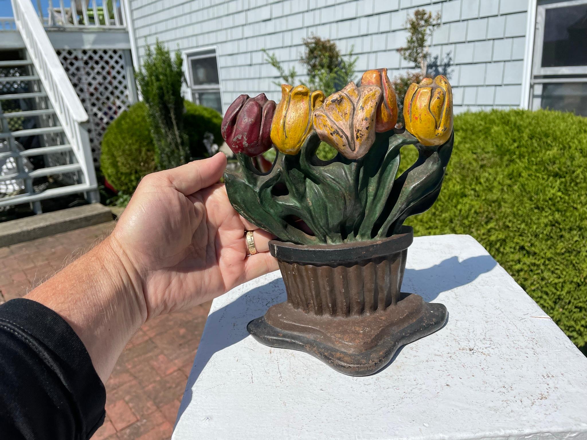 Sunny Days Antique Tulip Bouquet Flower Sculpture 4