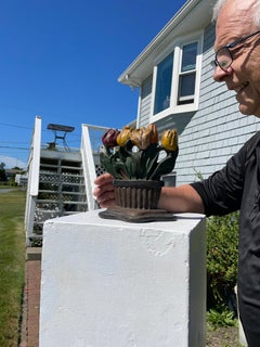 Sunny Days Antique Tulip Bouquet Flower Sculpture