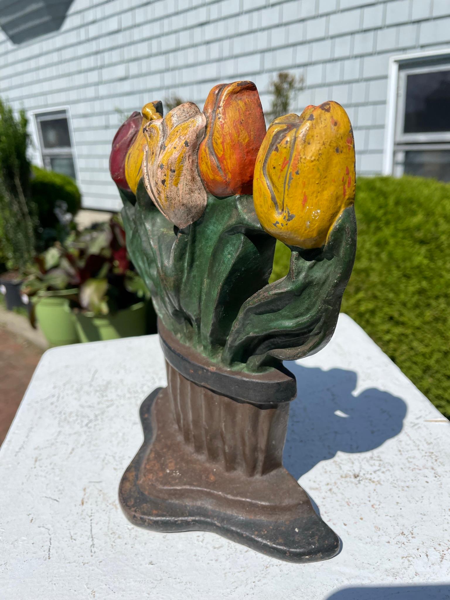 Sunny Days Antique Tulip Bouquet Flower Sculpture 1