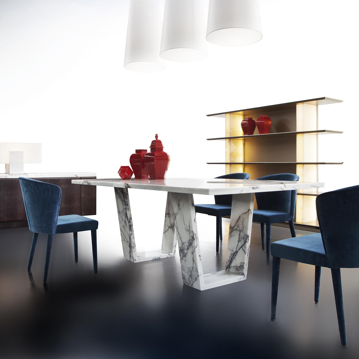Contemporary Sunny Marble Dining Table by Giorgio Soressi