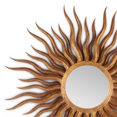 Sunny Mirror in Solid Mahogany Wood