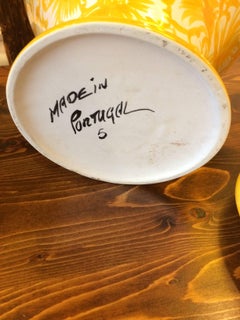 Sunny Pair of Portuguese Temple Jars Lidded Urns