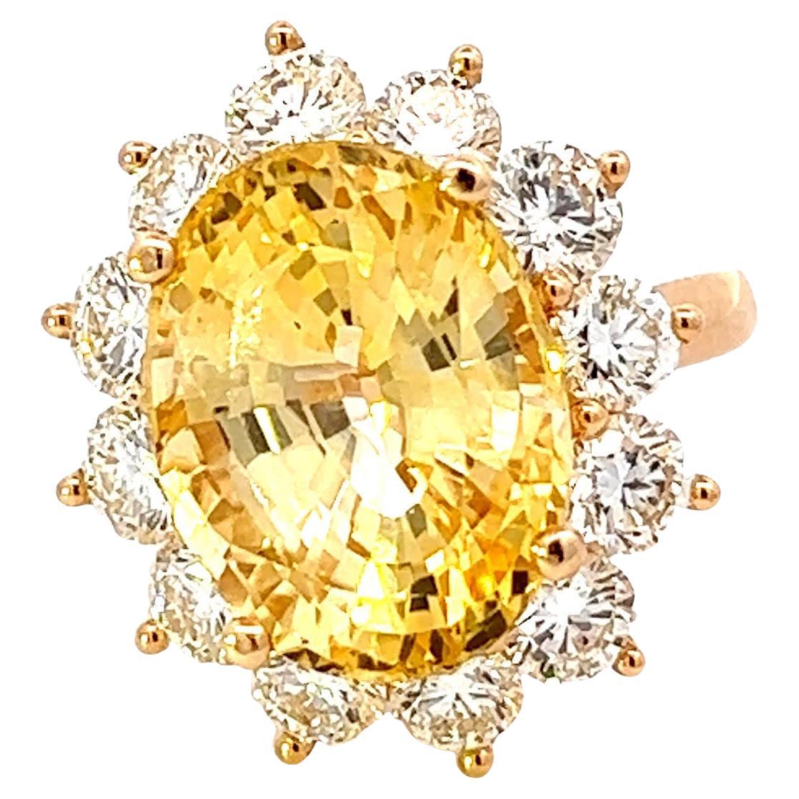 Saphir ensoleillé diamant étincelant en vente