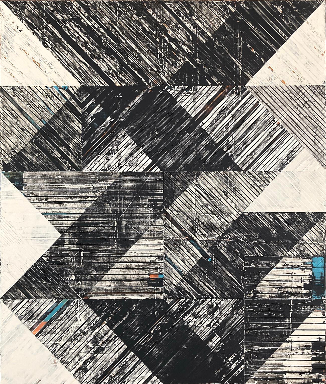 Sunny Taylor Abstract Painting - Black Barn Pattern