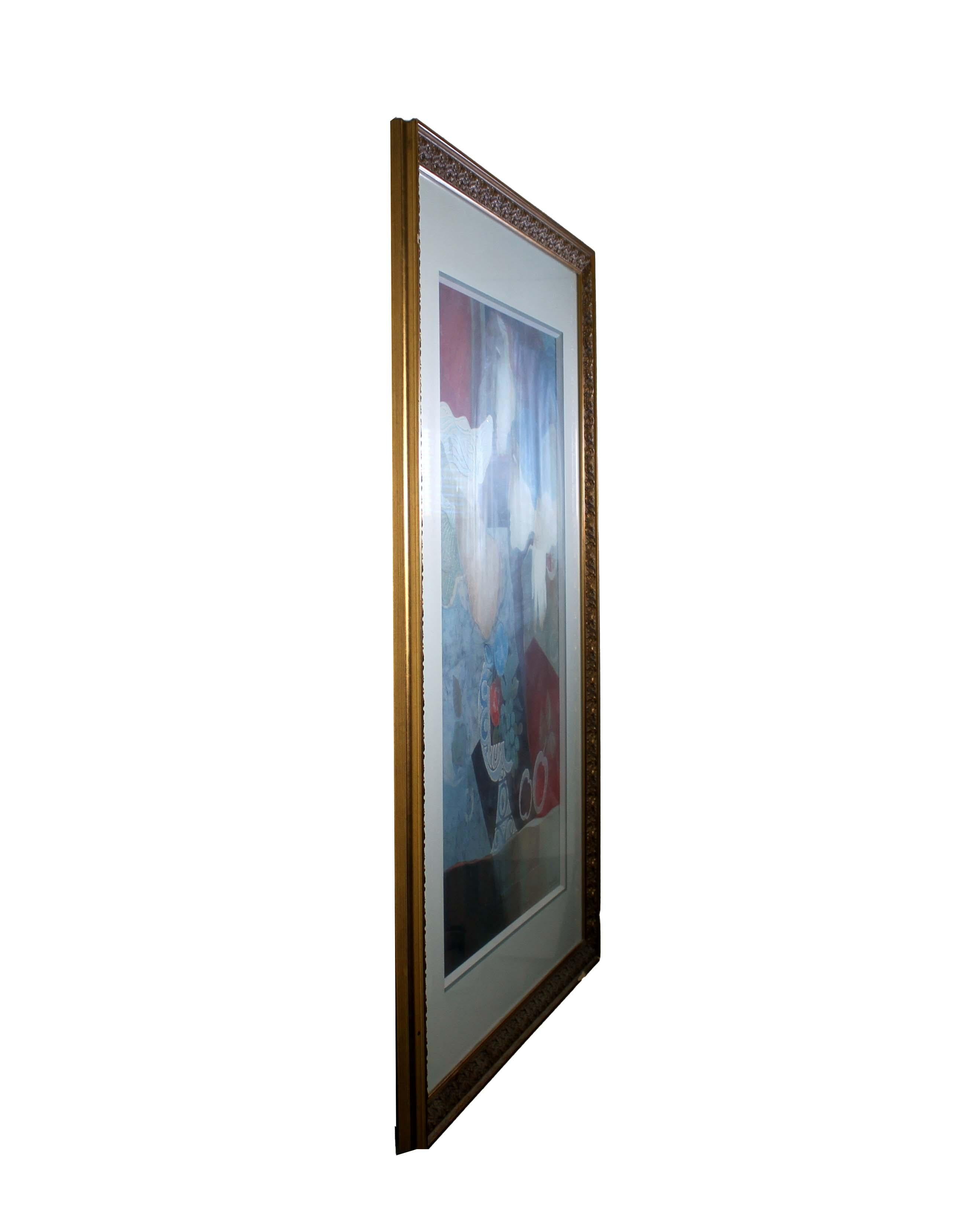 Sunol Alvar Acolliment Signed Contemporary Modern Lithograph 140/175 Framed 1992 In Good Condition For Sale In Keego Harbor, MI