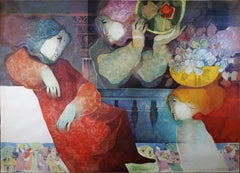 Sunol Alvar Les Portadores De Natures Litografía moderna firmada 4/25 H.C. Enmarcado