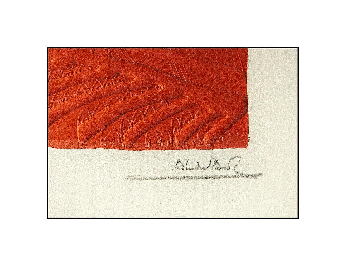 Sunol Alvar Original Embossed Hand Signed Color Lithograph Paisatges Cityscape For Sale 2