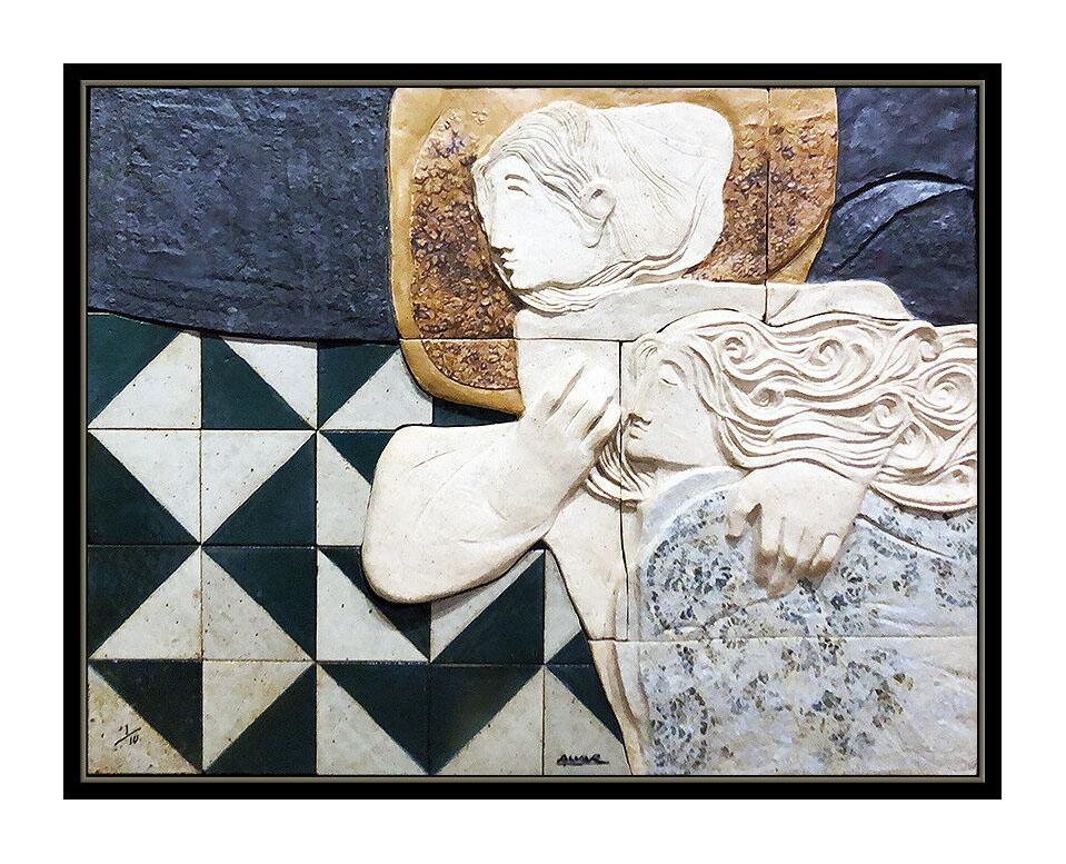 Sunol Alvar Authentic, and Original Hand Glazed Ceramic Relief Sculpture, Professionally Custom Framed and listed with the Submit Best Offer option

Accepting Offers Now: The item up for sale is a spectacular and rare, hand-glazed ceramic wall