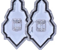 Orecchino in oro bianco con diamante Sunray da 8,13 carati