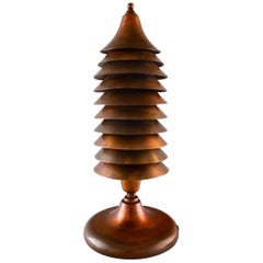 Sunray Tricity, Table Lamp of Copper with Ten Shades