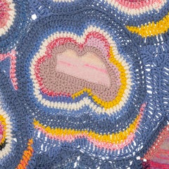 "Sunrise" Handcrafted Knit/Crochet multicoloured Sky Landscape Wallhanging