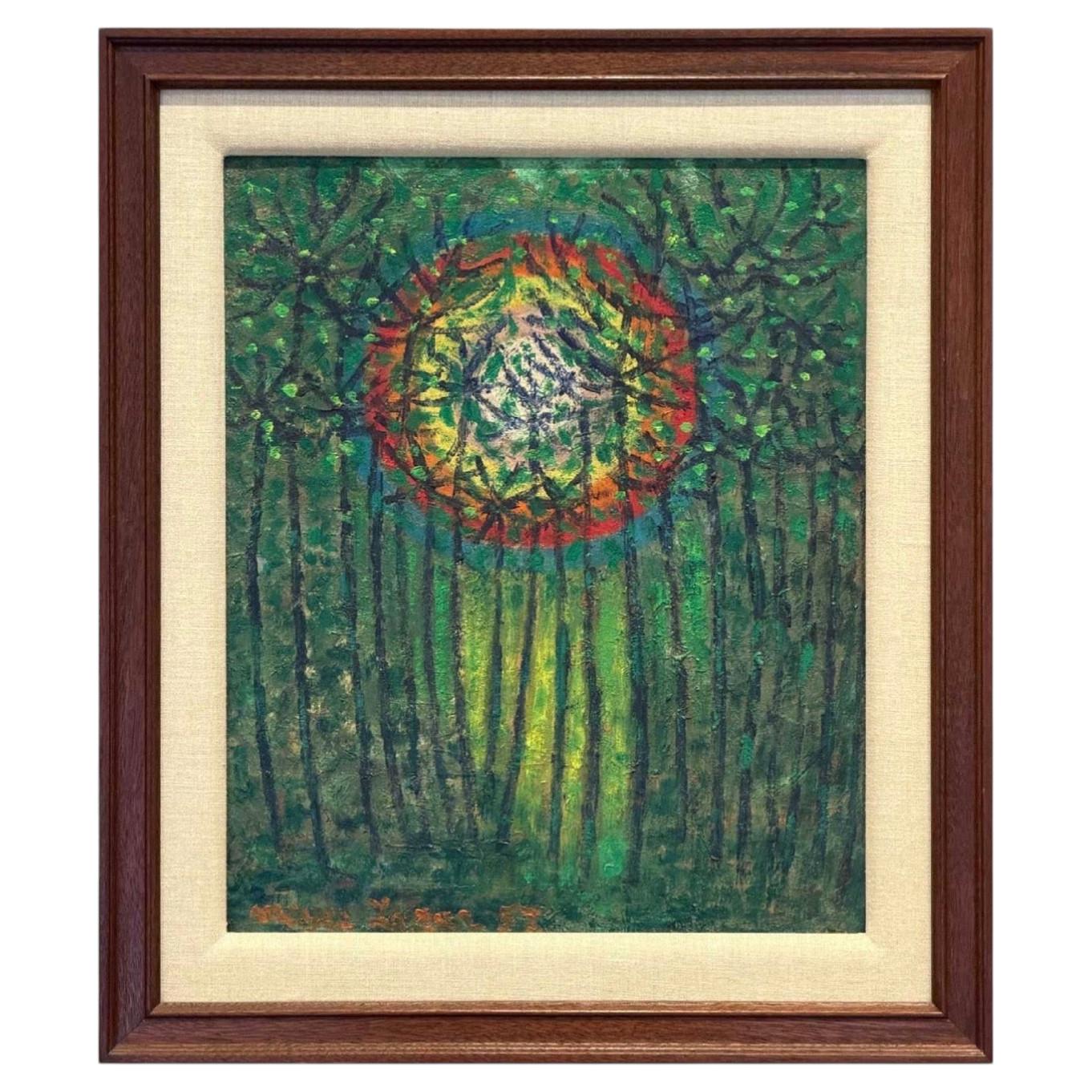 "Alba nella foresta", dipinto a olio di Meyer Lazar in vendita