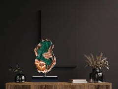 "Sunrise" Sculptural Copper Nugget on Custom Acrylic Base, Stefano Piccini