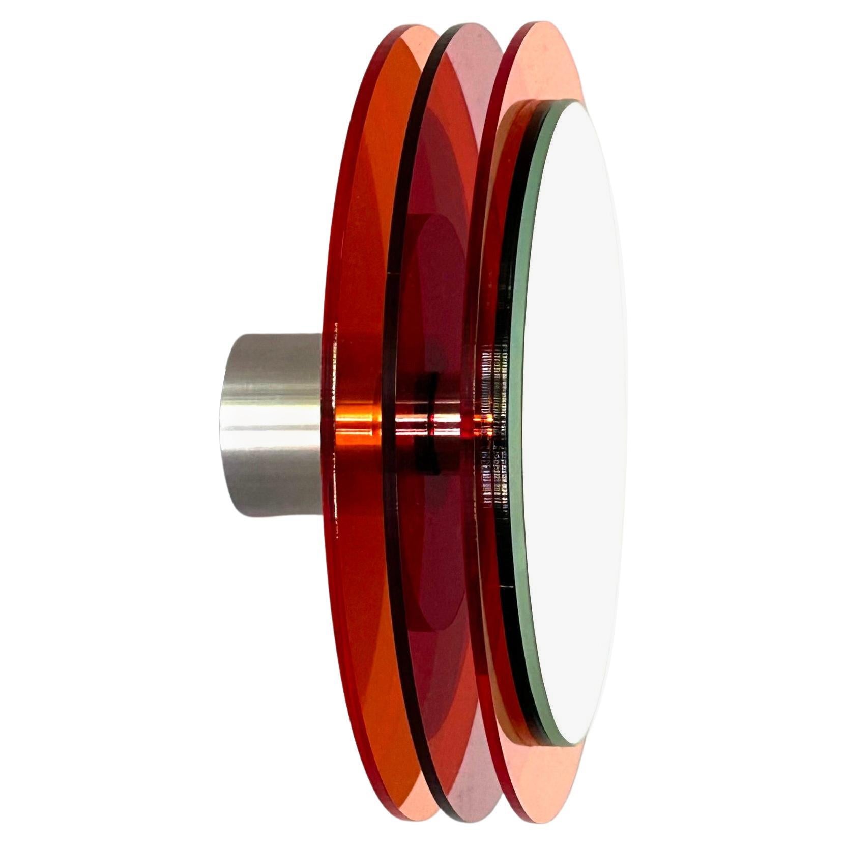 Sunset 183a, Wall Mirror with Plexiglass, Design Sculpture by Andreas Berlin
