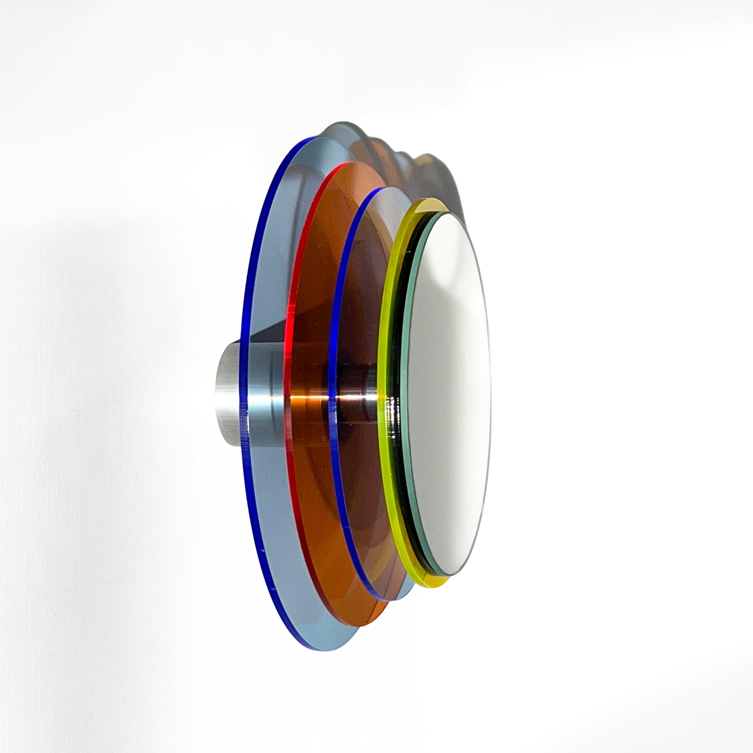 Allemand Sunset 204a, miroir mural en plexiglas, sculpture design d'Andreas Berlin en vente