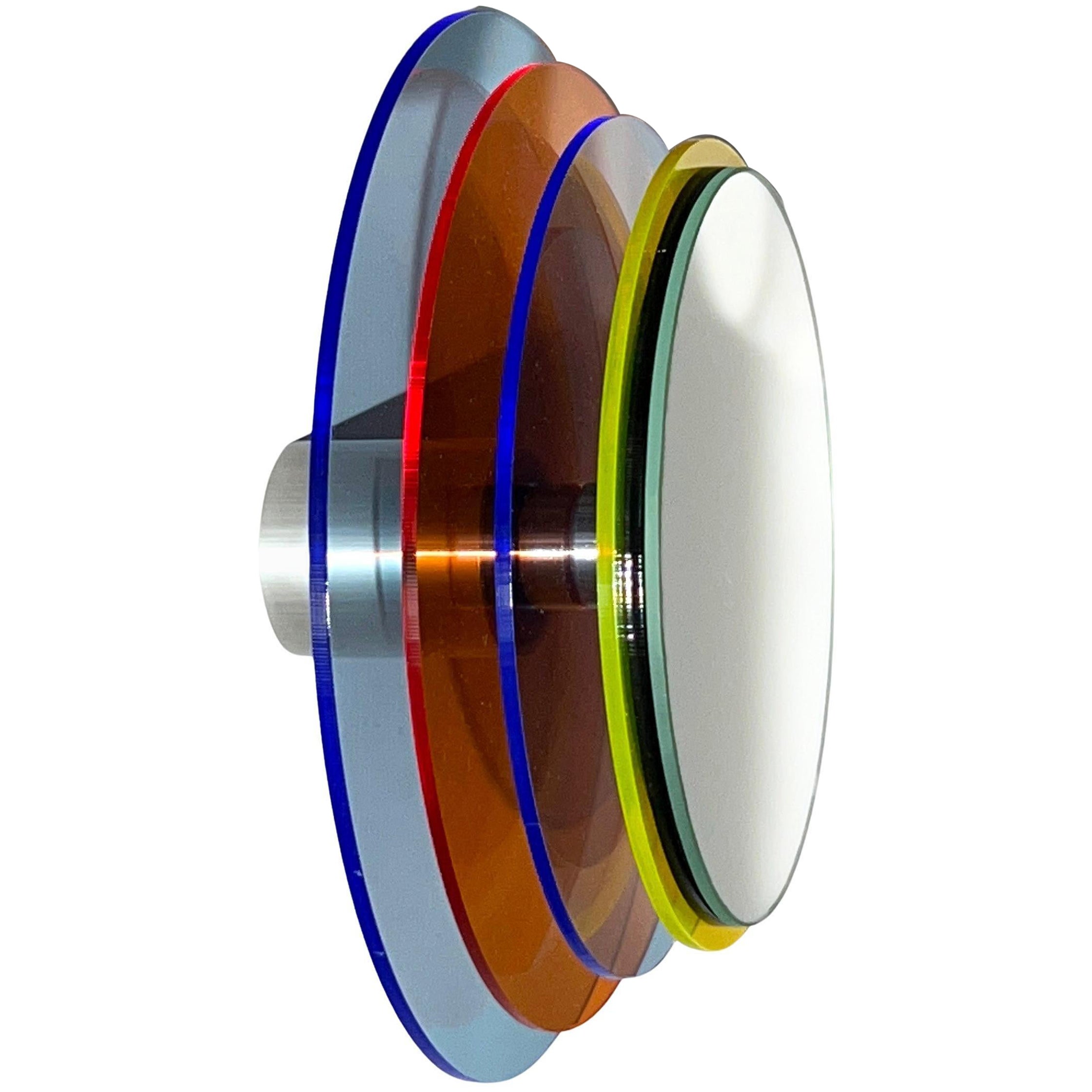 Sunset 204a, Wall Mirror with Plexiglass, Design Sculpture by Andreas Berlin