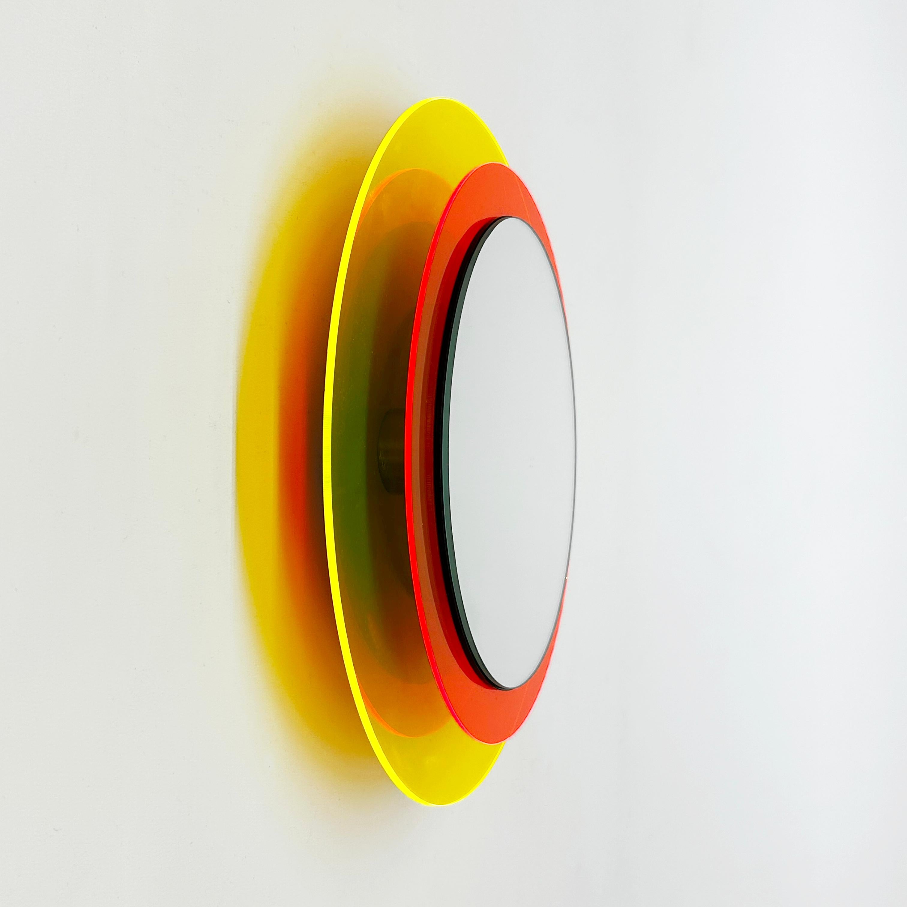 Art déco Sunset 342d, Miroir mural en plexiglas, sculpture design d'Andreas Berlin en vente