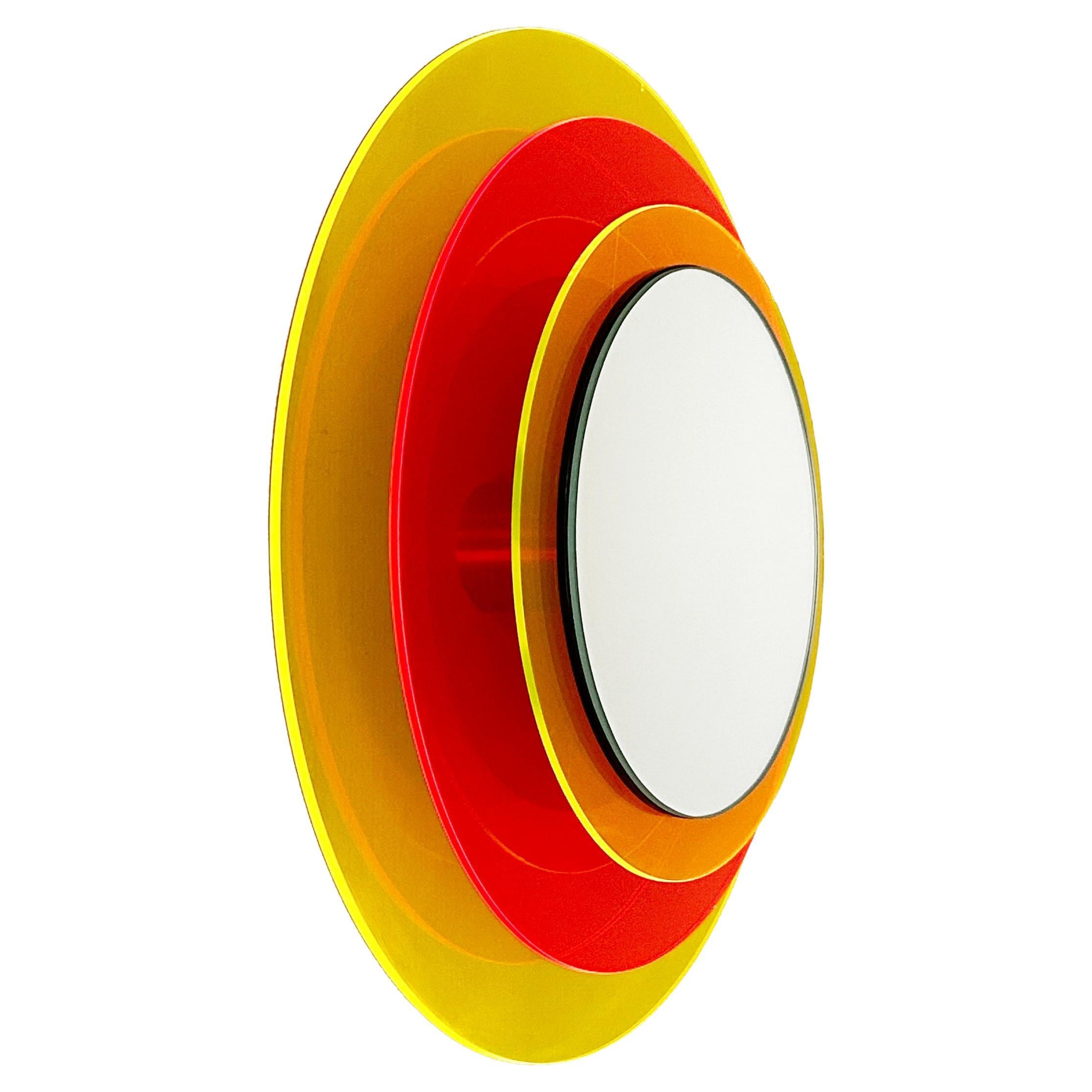 Sunset 343b, specchio da parete con plexiglass, scultura di design di Andreas Berlin in vendita
