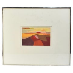 'Sunset Abstraction', Framed