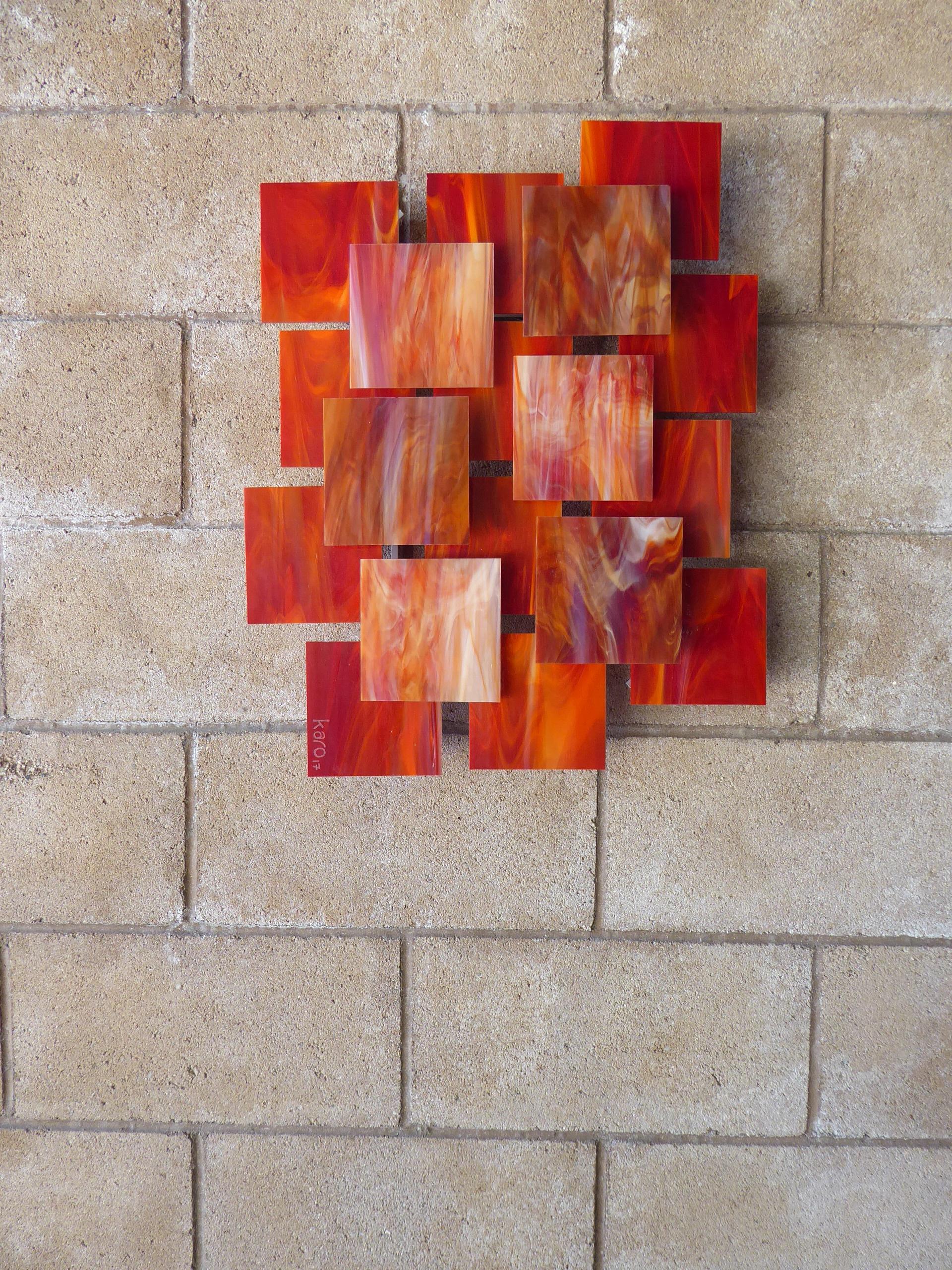 Sunset, an Original Stained Glass Sculpture by Karo Martirosyan, circa 2017 9